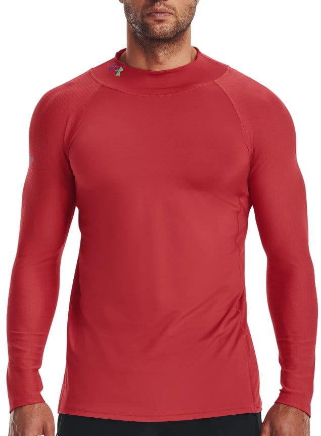Μακρυμάνικη μπλούζα Under Armour UA SmartForm Rush Mock LS-RED