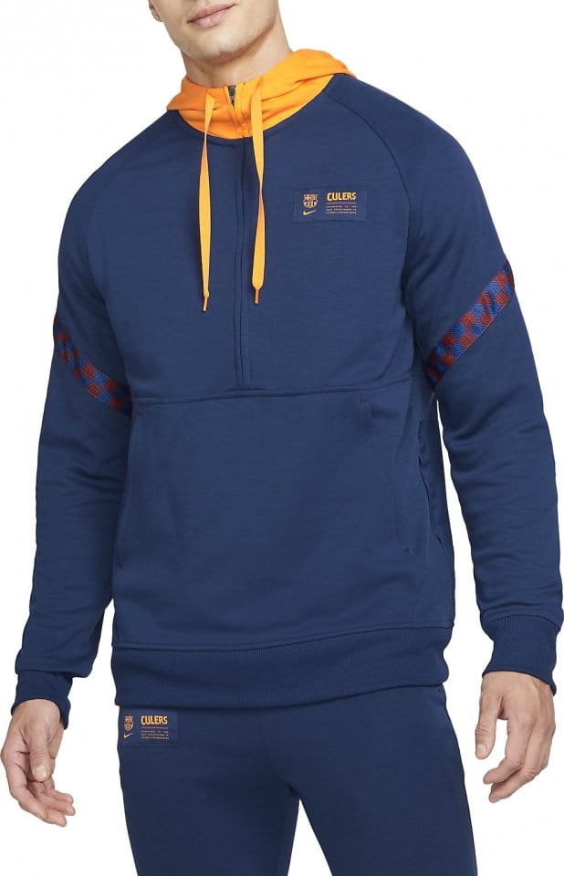 Φούτερ-Jacket με κουκούλα Nike M FC Barcelona Half-Zip Fleece Hoody