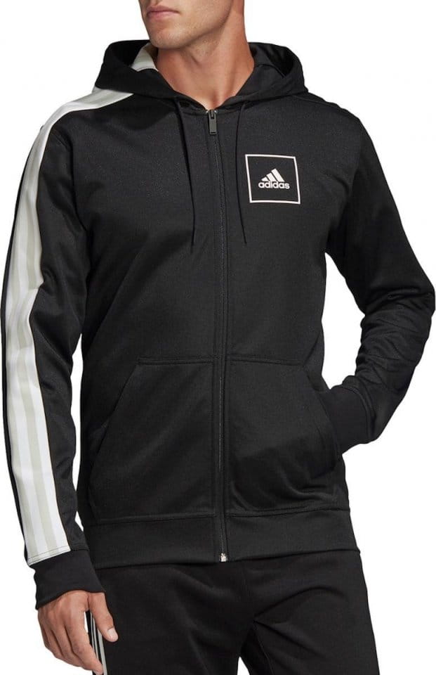 Φούτερ-Jacket με κουκούλα adidas Sportswear M 3S Pique FZ