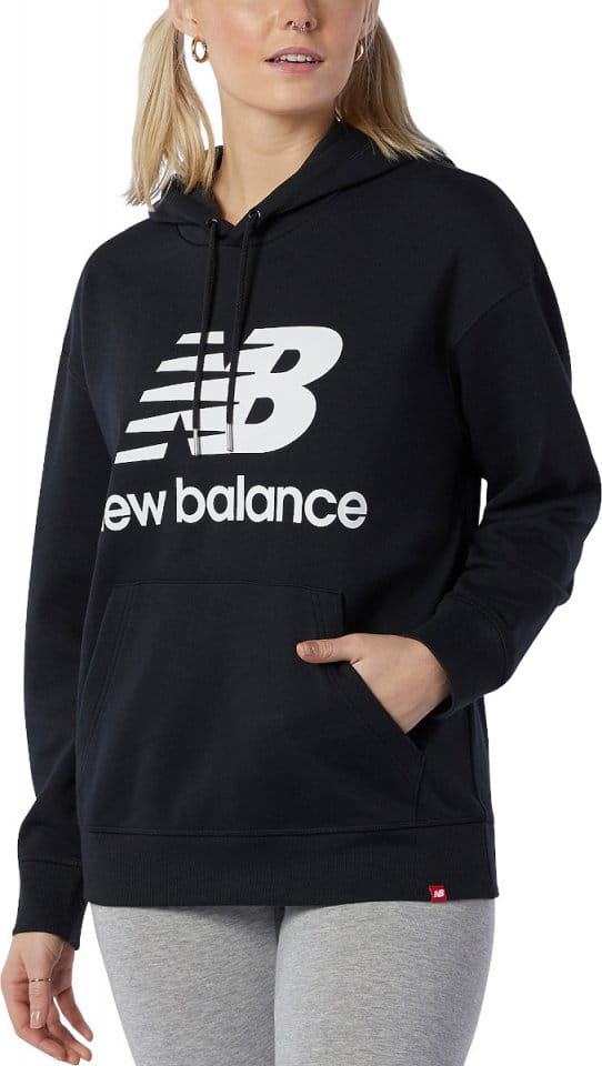 Φούτερ-Jacket με κουκούλα New Balance Essentials Stacked Logo Oversized Pullover Hoodie