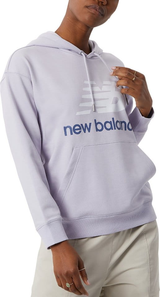 Φούτερ-Jacket με κουκούλα New Balance Essentials Stacked Logo Oversized Pullover Hoodie